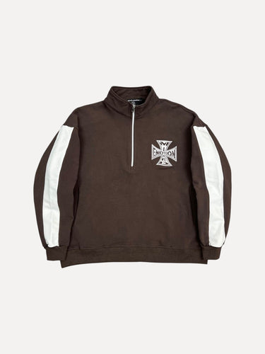 Quarter Hoodie Brown