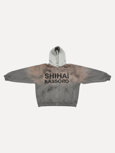 Sun Dried Grey Zip Up Hoodie