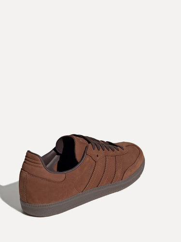 Adidas Originals Samba OG Sneakers Brown Close-Up at SIZE Boutique
