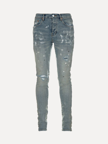 Light Indigo Paint Blowout Jean - SIZE Boutique