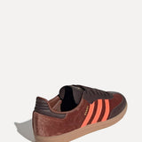 Adidas Samba Sneakers Brown Red Rear Angle Close Thumbnail at SIZE Boutique