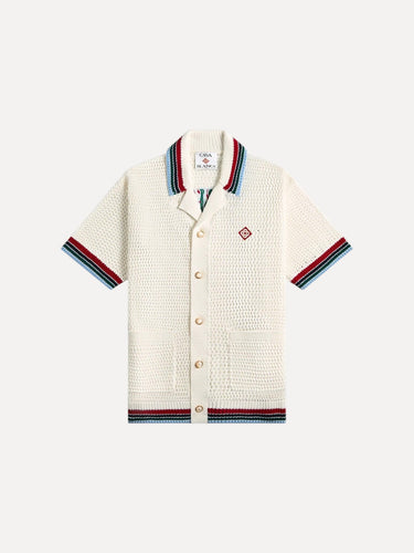 Sporty Faux Crochet Shirt