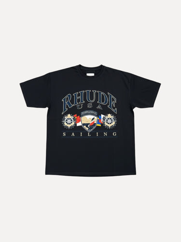 Rhude USA Sailing Icon T-Shirt Black