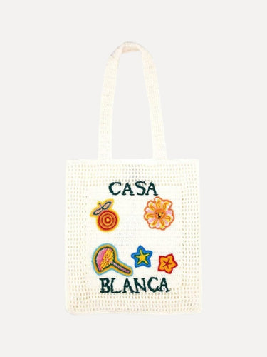 Large Crochet Bag White