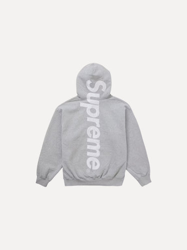 Supreme Satin Applique Hoodie Grey