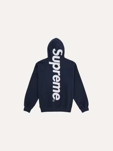 Supreme Satin Applique Hoodie Navy