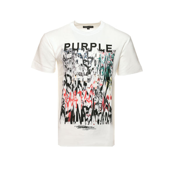 Purple Brand Textured Jersey White Dumpster Men's SS Tee - SIZE Boutique