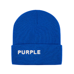 Purple Brand Blue Acrylic Beanie - SIZE Boutique