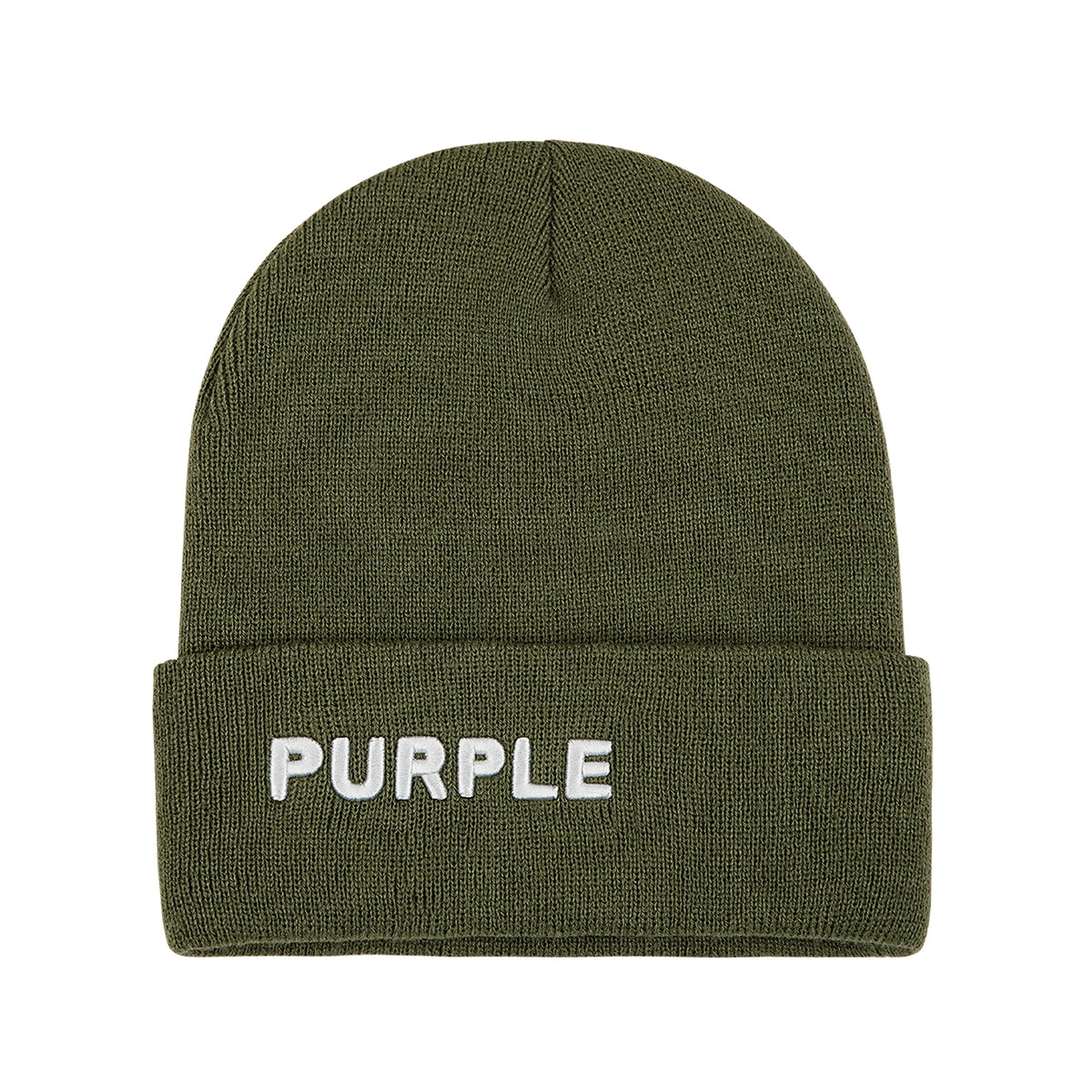 Purple Brand Green Acrylic Beanie - SIZE Boutique