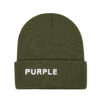 Purple Brand Green Acrylic Beanie - SIZE Boutique