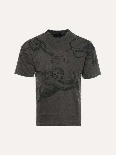 ShopSizeUSA All Over Cherub Tee Grey Front View at SIZE Boutique