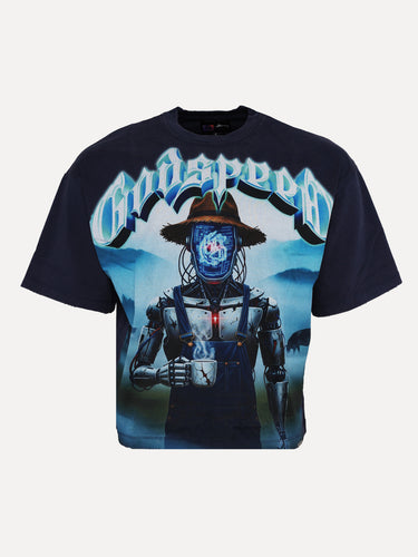 Godspeed Aura Farm T-Shirt Navy at SIZE Boutique