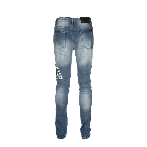 RtA Bryant Collegiate Logo Men's Dark Blue Jeans - SIZE Boutique