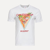 Casablanca Chirashi Tennis Tee White Front View at SIZE Boutique