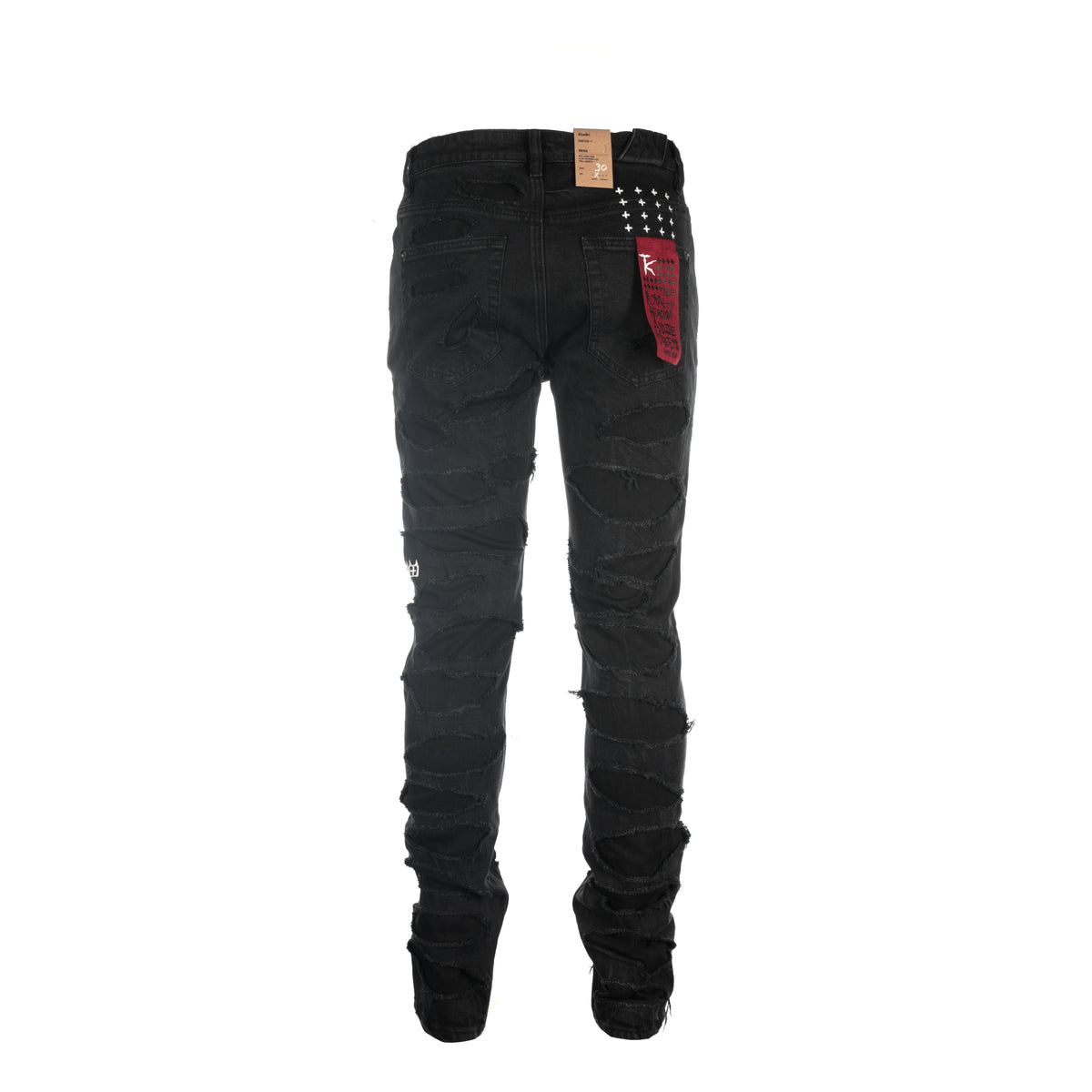 Ksubi X Trippie Redd Chitch "Shredded" Men's Black Jeans - SIZE Boutique