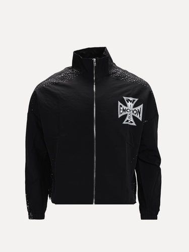 ShopSizeUSA Classic Nylon Jacket Black Front View at SIZE Boutique