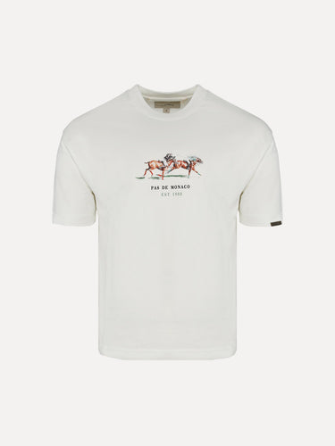 Pas De Monaco Equestrian SS Tee White Front View at SIZE Boutique