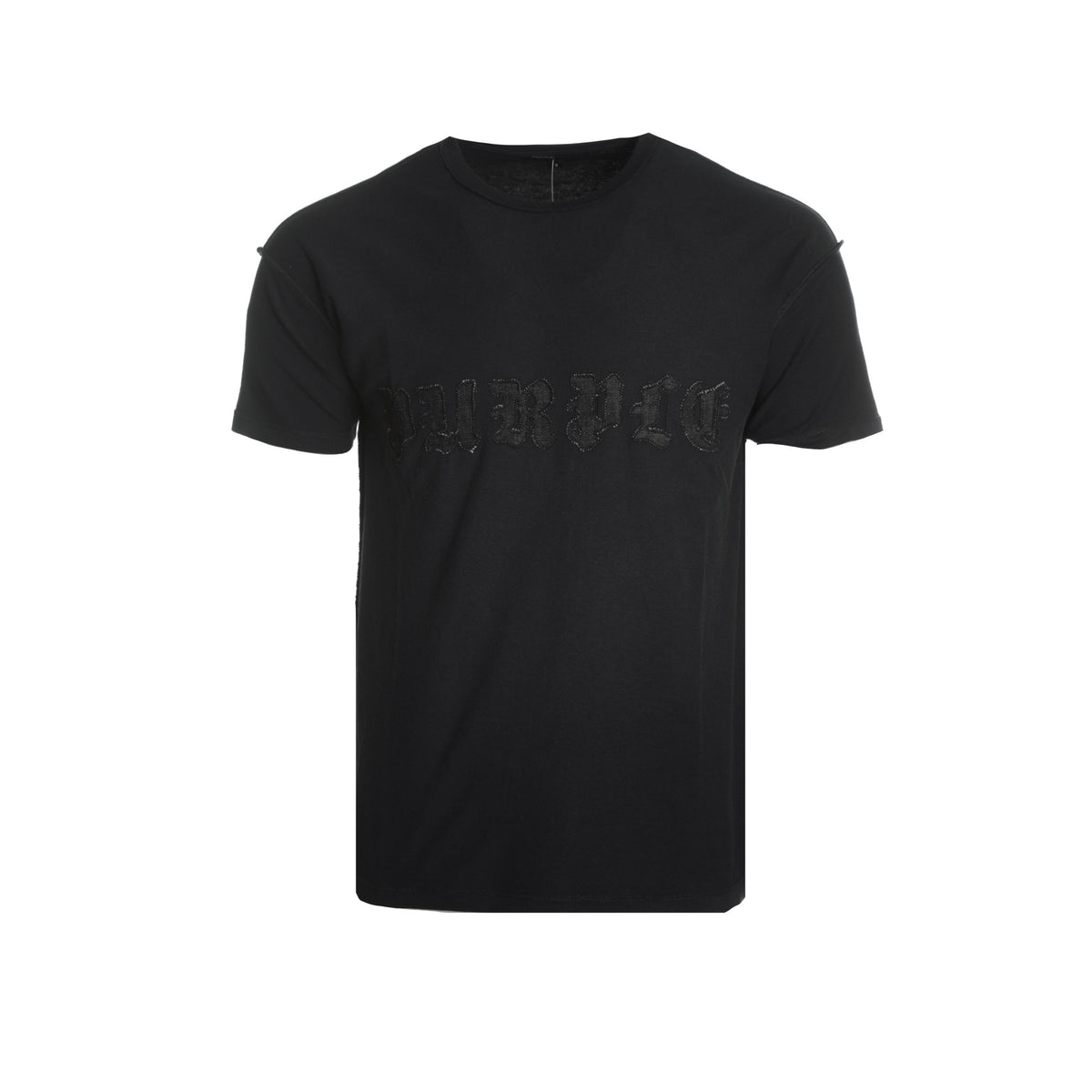 Purple Brand Gothic Wordmark Men's Black Tee - SIZE Boutique