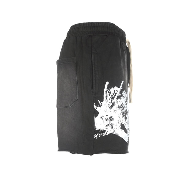 Retrovert "Hand Patch" Men's Faded Black Shorts - SIZE Boutique