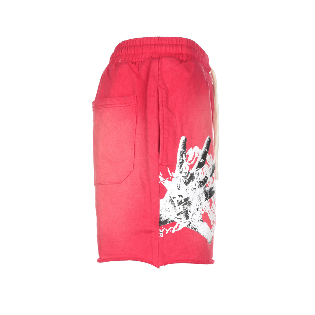 Retrovert "Hand Patch" Men's Faded Red Shorts - SIZE Boutique