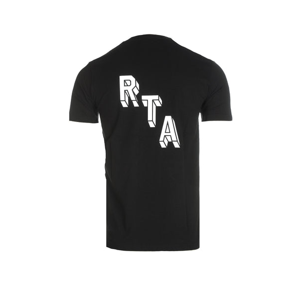 RTA Liam Tee in Black Collegiate Broken Dreams Black - SIZE Boutique