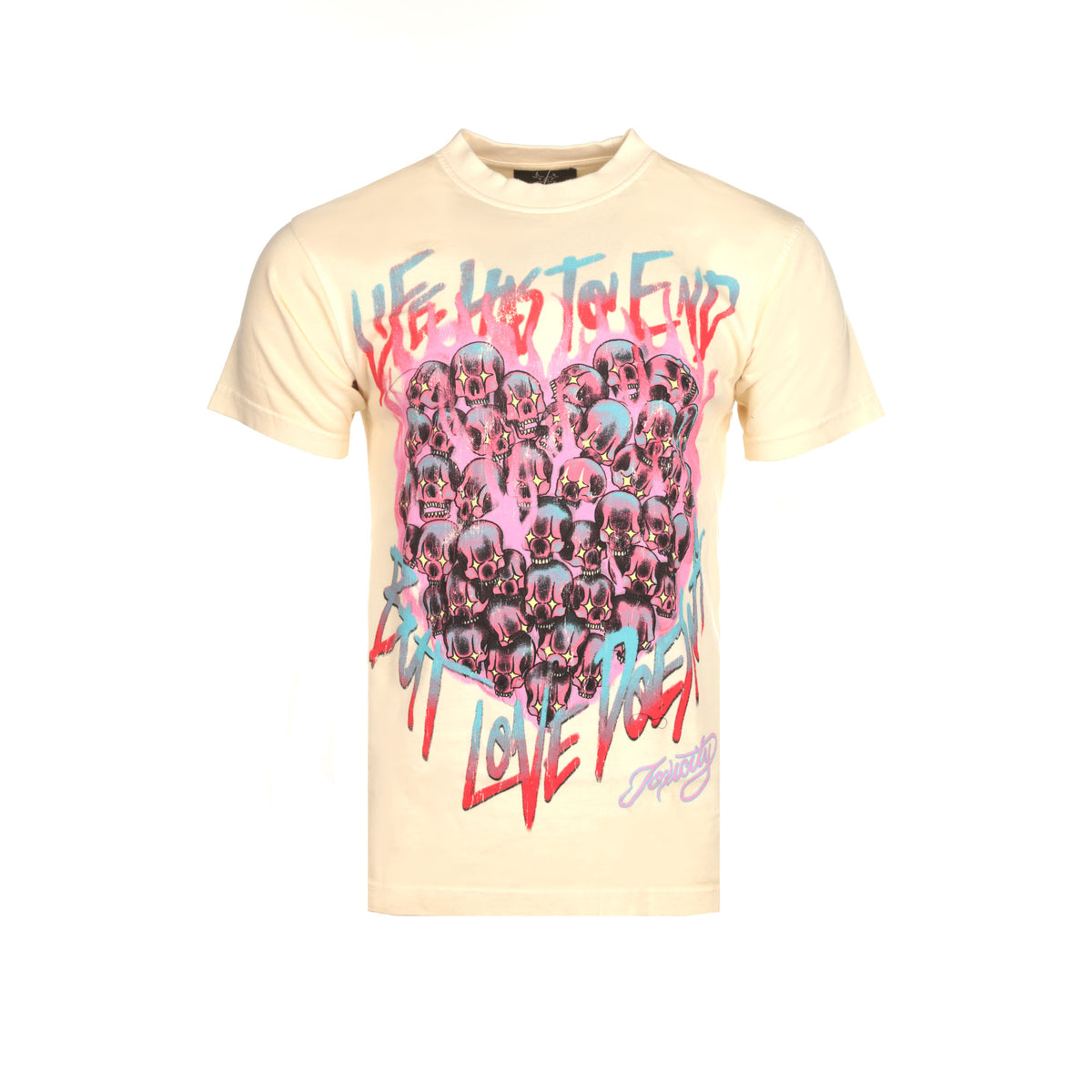 Toxicity "Love Doesn't" Men's Box SS Tee Off White - SIZE Boutique