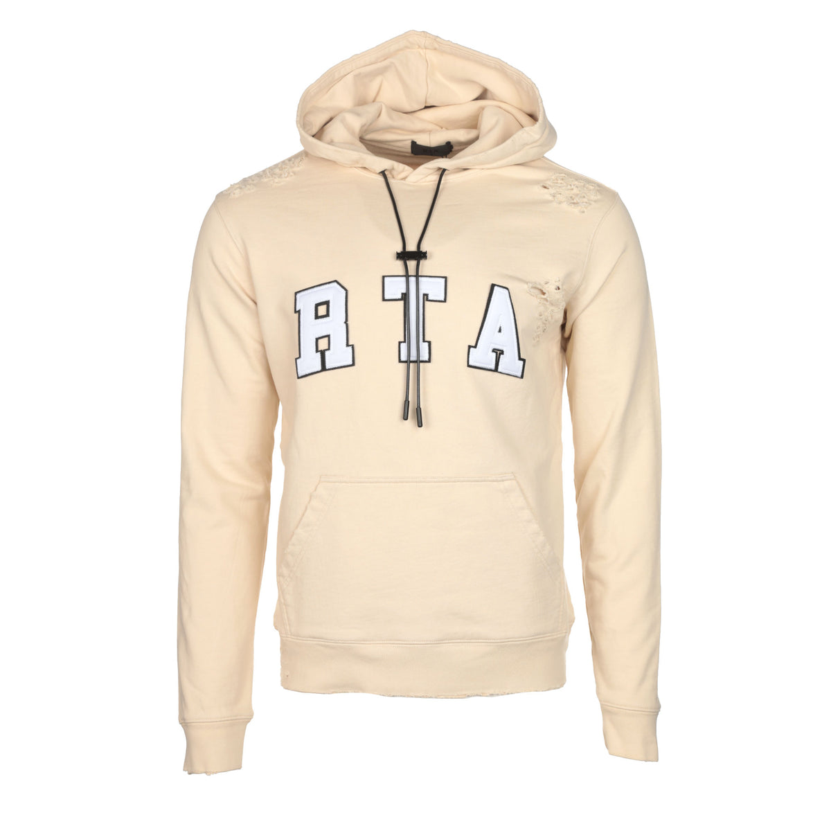 RtA Markus Collegiate Beige Men's Pullover Hoodie - SIZE Boutique