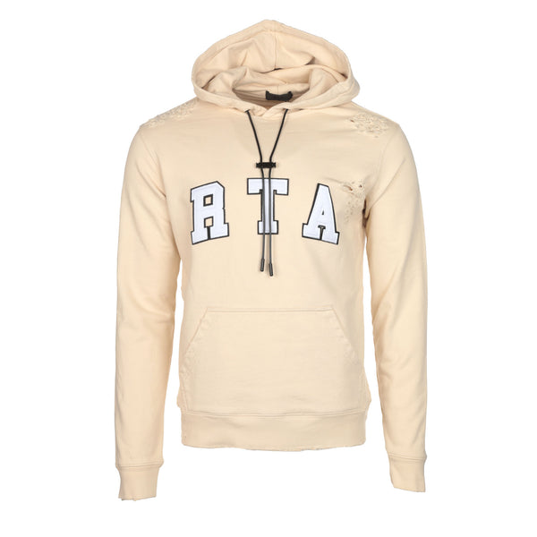 RtA Markus Collegiate Beige Men's Pullover Hoodie - SIZE Boutique