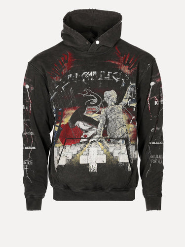 Metallica Master of Puppets Hoodie Black Front View at SIZE Boutique
