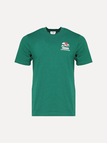 Casablanca Montagne Tee Green Front View at SIZE Boutique