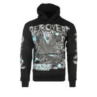Retrovert "Star Eagle" Men's Black Hoodie - SIZE Boutique