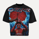 Mixed Emotions Supreme Reign Graphic Script Streetwear T-Shirt in Black at SIZE Boutique