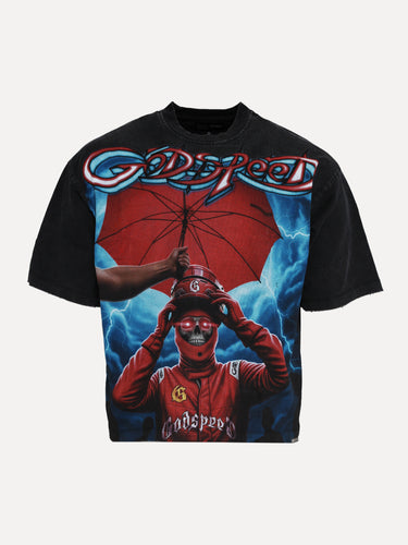 Mixed Emotions Supreme Reign Graphic Script Streetwear T-Shirt in Black at SIZE Boutique