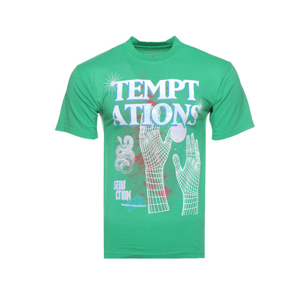 FAQ "Temptation" Men's SS Graphic Tee Green - SIZE Boutique