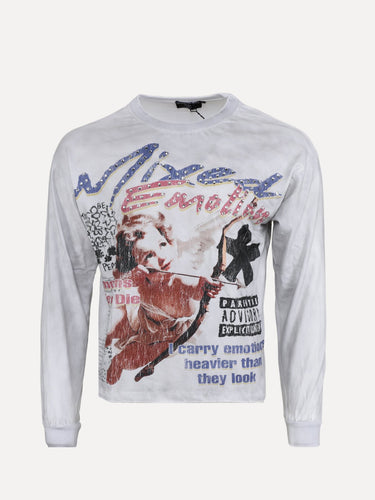 ShopSizeUSA Triplets LS Tee White Front View at SIZE Boutique