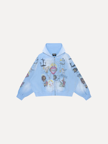 Jesus Hoodie Blue