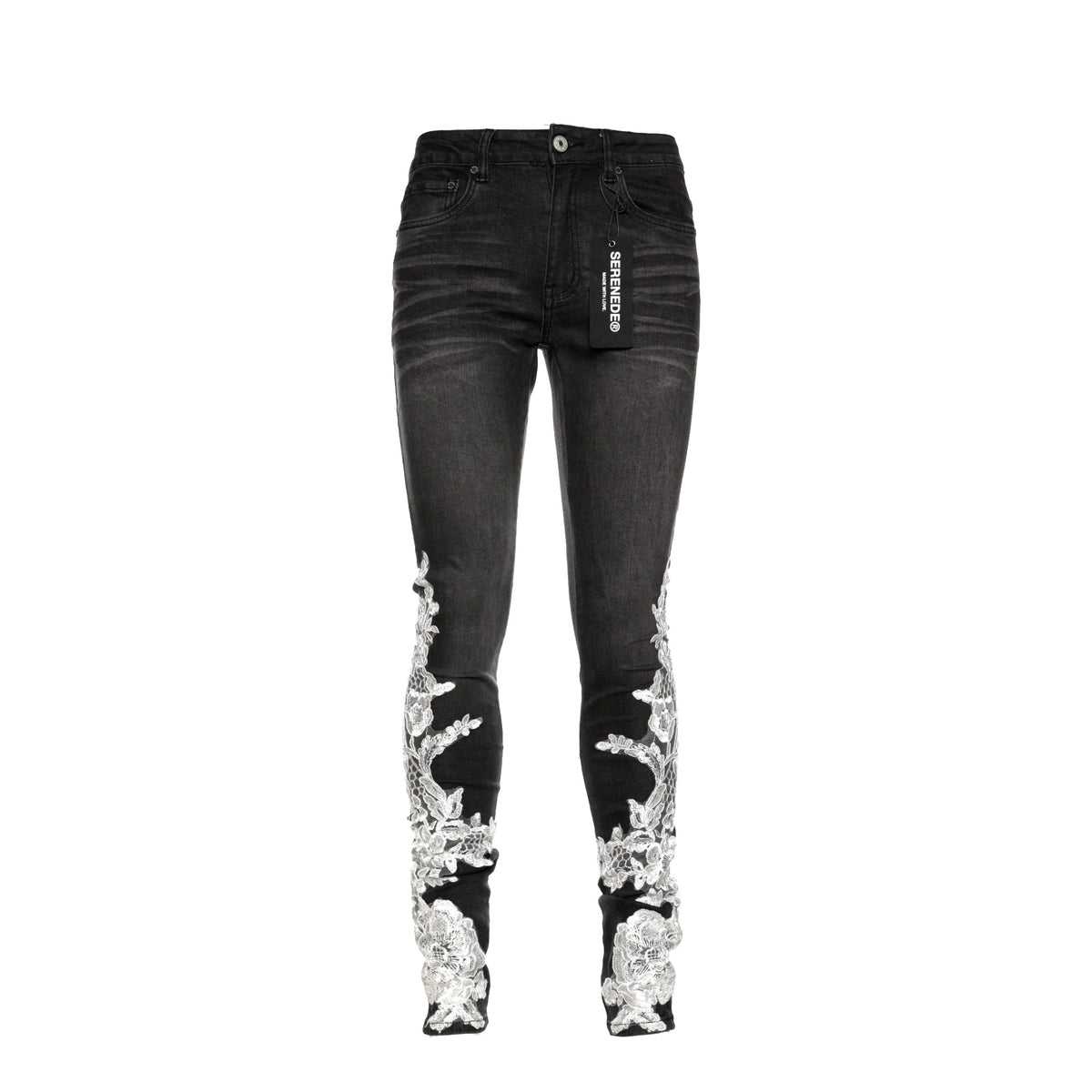 SERENEDE "& Wisdom" Men's Black Fitted Jean -SIZE Boutqiue