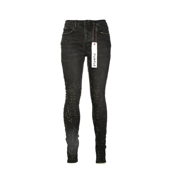 Purple Brand Denim "Yellow Color Weft Buckshot" Black Jean - SIZE Boutique