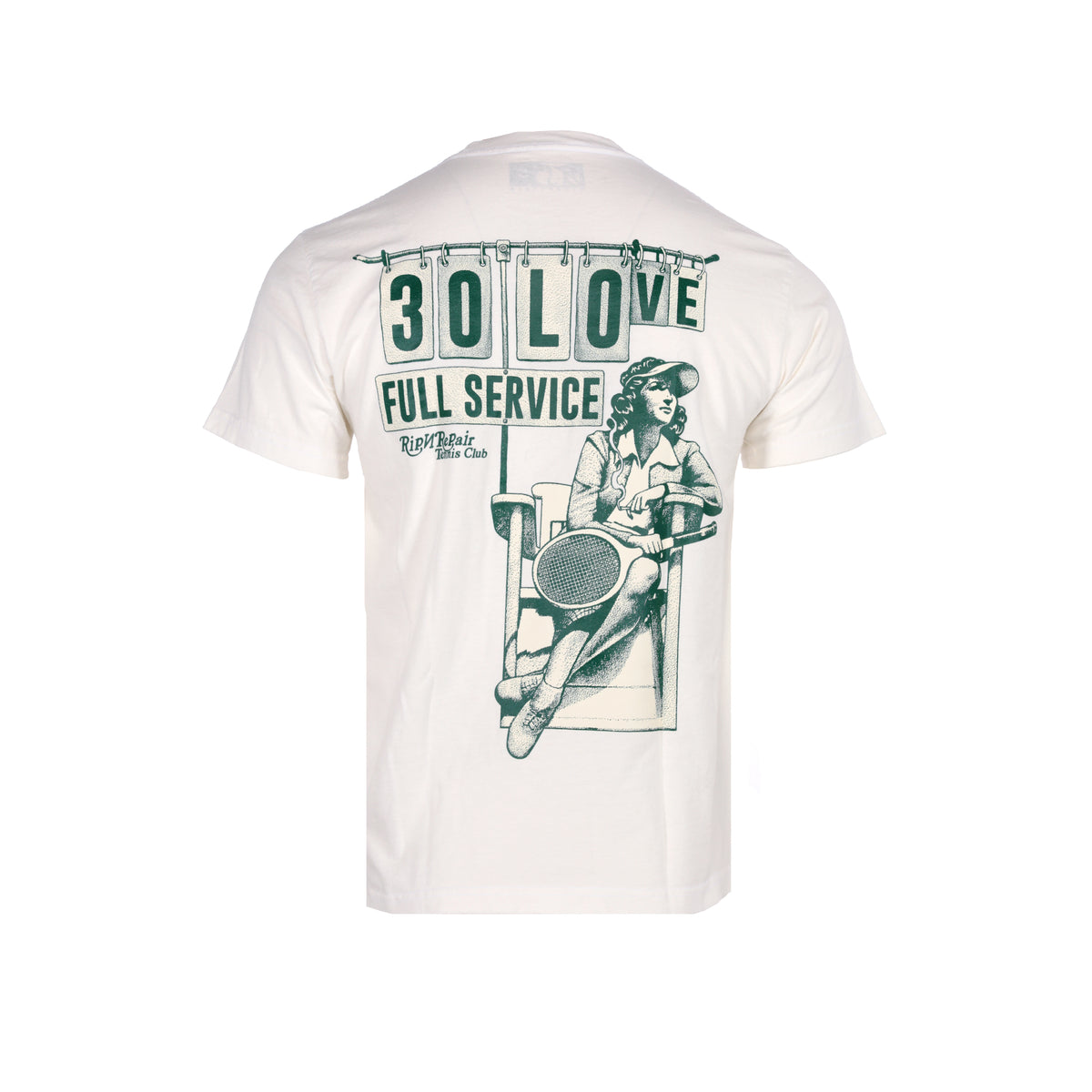 Rip N' Repair 30 Love Men's Graphic SS Tee White