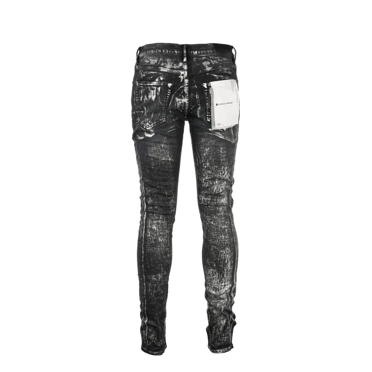 Purple Brand P001 Black Wash Silver Oil Coated Men's Jean.