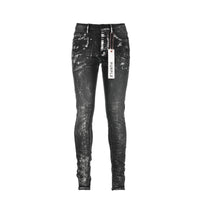 Purple Brand P001 Black Wash Silver Oil Coated Men's Jean.