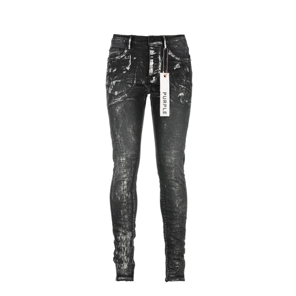 Purple Brand P001 Black Wash Silver Oil Coated Men's Jean.