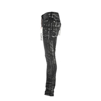 Purple Brand P001 Black Wash Silver Oil Coated Men's Jean.