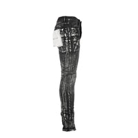 Purple Brand P001 Black Wash Silver Oil Coated Men's Jean.