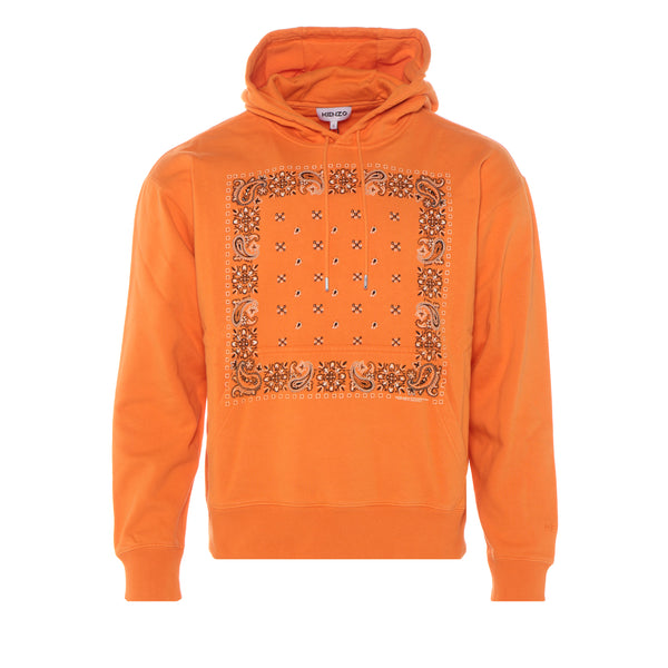 SS22 Kenzo Paris Bandana Graphic Men's Oversized Hoodie Orange