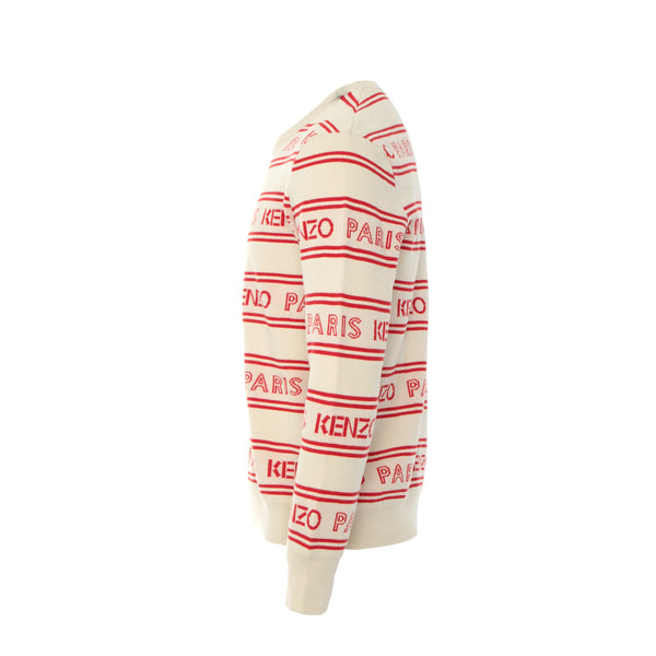 Kenzo Paris All Over Kenzo Jacquard Beige Red