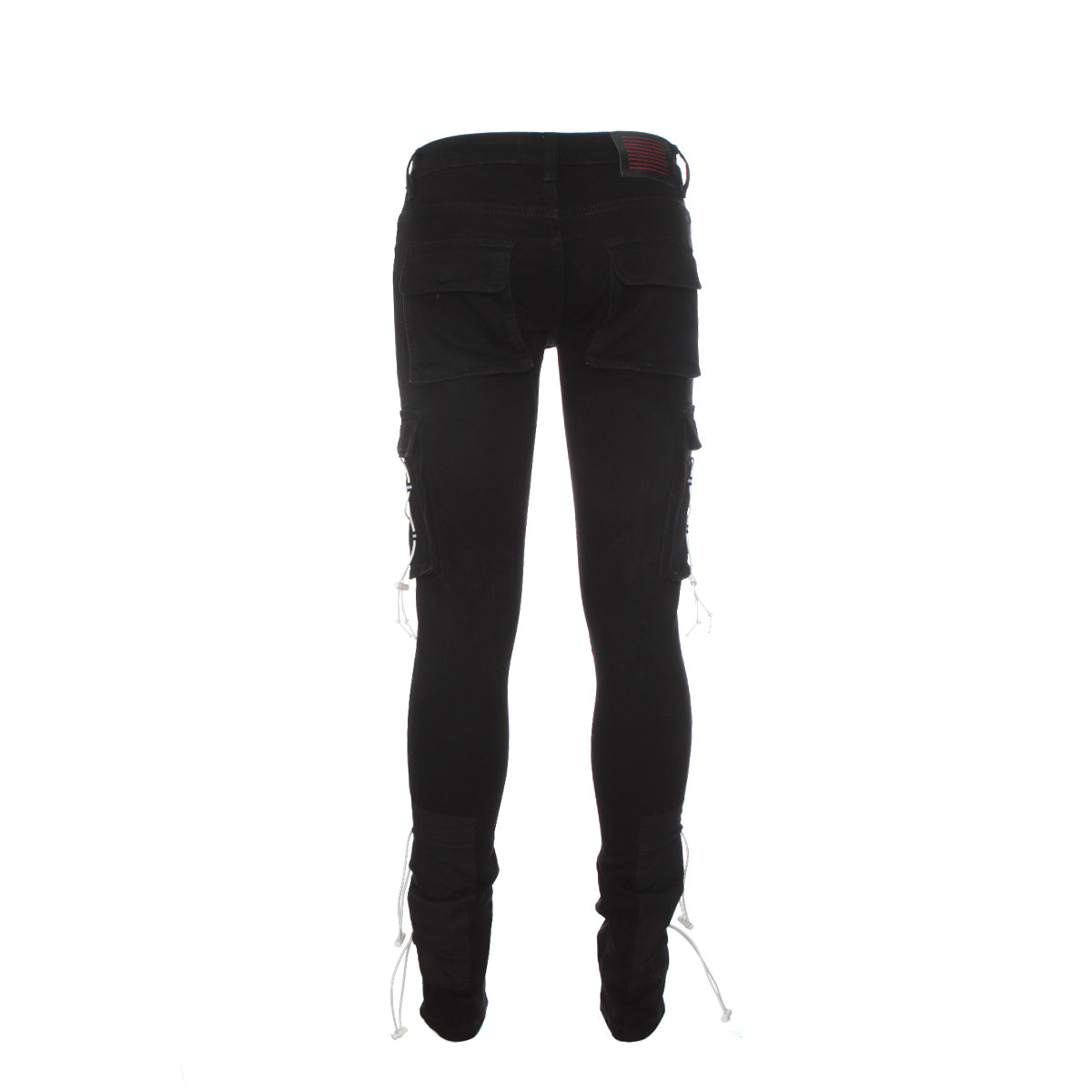 Serenede Xolo Men's Skinny CargoJeans Jet Black