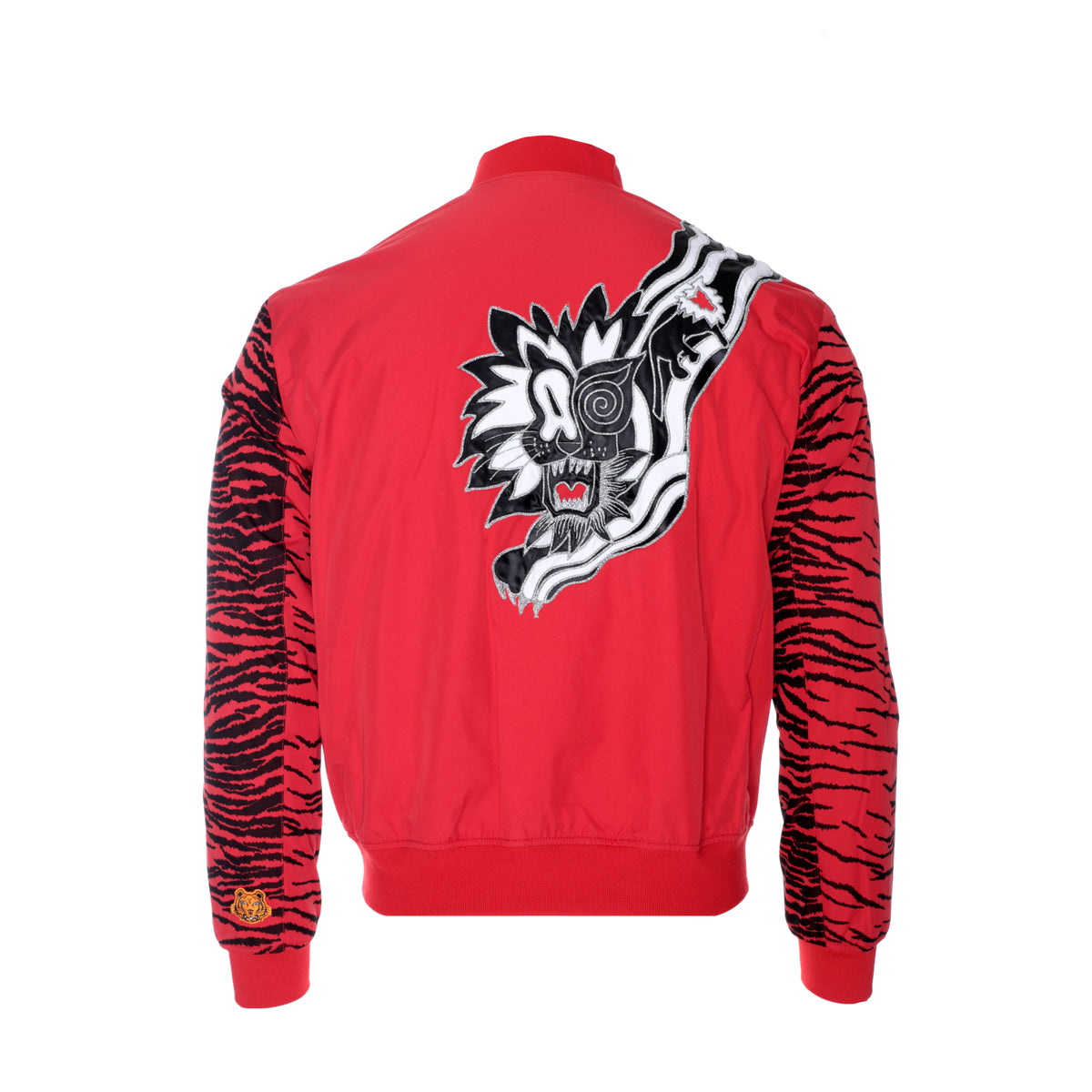 Kenzo Paris SS21 Embroidered Men's Bomber Jacket Red