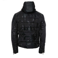 7th Heaven London Men's Arcane Camo Biker Jacket Black