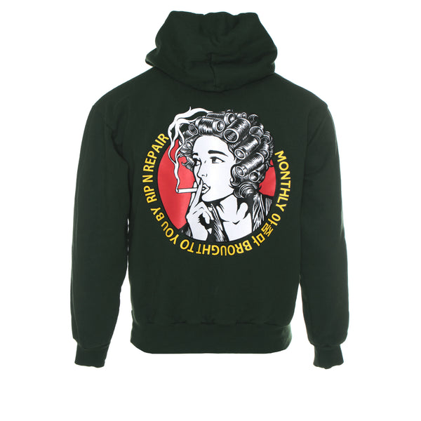 Rip & Repair Auntie Men's Heavy Fleece Hoodie Green